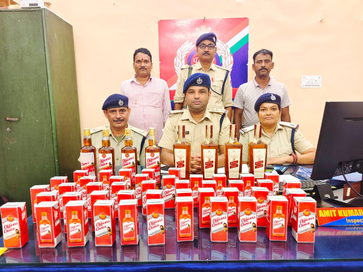 भागलपुर में जप्त शराब